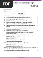 CBSE Class 9 Science Sample Paper SA 1 Set 2 PDF