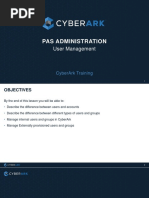 CyberArk 03-PAS-ADMIN User Management