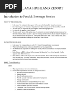 F&B Manual