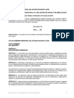 Ley de Gobierno Municipal Del Estado de Nuevo Leon