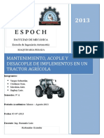 Acople y Desacople y Mantenimiento de Implementos Agricolas