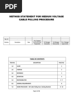 MS For MV Cable Pulling Procedure