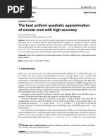 (Open Mathematics) The Best Uniform Quadratic Approximation of Circular Arcs With High Accuracy