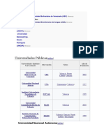 Universidades de La Region Central