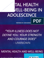 Chapter 8 Mental Health and Well Being in Adolescence