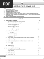 Mathematics Paper 1 March 2019 STD 12th Commerce HSC Maharashtra Board Question Paper