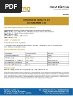 Ficha Técnica - Octoato de Cobalto 6 Español