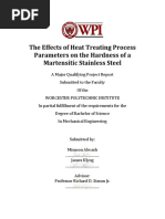 The Effects of Heat Treating A Martensitic Stainless Steel