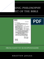 Brayton Polka Rethinking Philosophy in Light of The Bible From Kant To Schopenhauer PDF