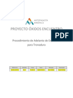 Procedimiento de Adelanto de Explosivos para Tronadura V1