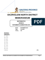 Mathematics Memorandum Grade 8 November 2018