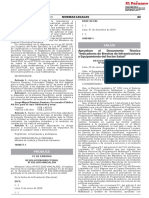 Aprueban El Documento Técnico Indicadores de Brechas de Infraestructura y Equipamiento Del Sector Salud