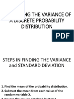 Computing The Variance of A Discrete Probability Distribution