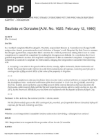 Bautista vs. Gonzales, AM. No. 1625, February 2, 1990 PDF