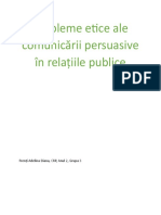 Probleme Etice Ale Comunicării Persuasive În Relațiile Publice