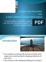 Lashing and Securing FOR A Ship Carring Timber Deck Cargo