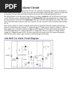 Anti-Theft Car Alarm Circuit