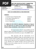 Order Issued To The Principal of The Somervell Medical College, Dated 13.07.2018