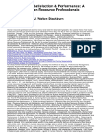 Balancing Job Satisfaction Performance A Guide For Human Resource