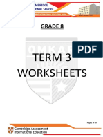 Grade - 8 - Maths - Worksheet - Term 3