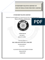 Financial Analysis of Food Industry