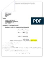 Preparacion y Valoracion de Una Solucion de Tiosulfato de Sodio