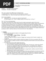 Lab #7 - T-Test (Between and Within) : Statistics - Spring 2008