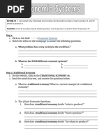 Economic Systems - Webquest