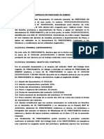 Contrato de Prestamo de Dinero