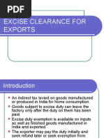 Excise Clearance For Exports