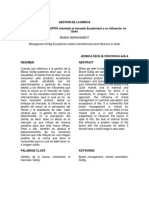 Gestion de La Marca Guitig Orientado Al Mercado Ecuatoriano