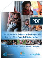 La Pauvreté Des Enfants Et Les Disparités Dans Les Cinq Pays de L'océan Indien: Comores, Madagascar, Maurice, Réunion, Seychelles (Juin 2010)