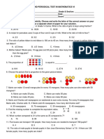 Second Periodical Test in Math 6 2017-2018