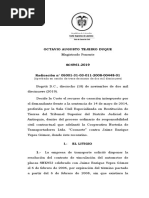 Sentencia Vinculacion y Terminacion de Contrato Vehiculo de Servicio Publico