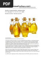 Aceites Aromatizados, Preparación