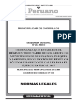 Arbitrios 2017 Ordenanza N°297-MDCH