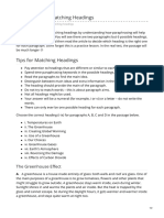 IELTS Reading Matching Headings