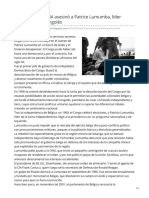 Hace 55 Años La CIA Asesinó A Patrice Lumumba Líder Revolucionario Congolés.