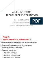 MILIEU INTERIEUR Et Troubles D Hydratation 2016