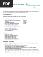 Mighty Mean Median and Mode PDF