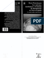 Pietschmann Horst - Las Reformas Borbónicas y El Sistema de Intendencias en Nueva Espana. Un Estudio Político-Administrativo