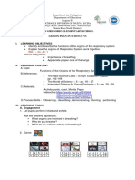 Lesson Plan in Science 6 Organs of The Respiratory System