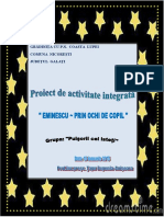 Proiect Eminescu Prin Ochi de Copil