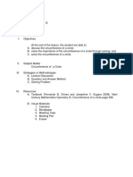 A Detailed Lesson Plan in Circumference of A Circle