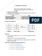 Triacylglycerol and Fatty Acid