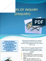 Letters of Inquiry (Enquiry)