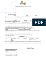 Form of Application For Land Conversion PDF