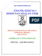 Himpunan Soalan Matematik Upsr