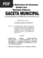 4574 Ordenanzas Sobre Tasas y Certificaciones