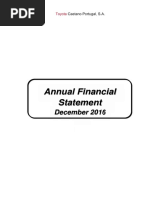 Annual Financial Statements December 2016 - Toyota Caetano Portugal